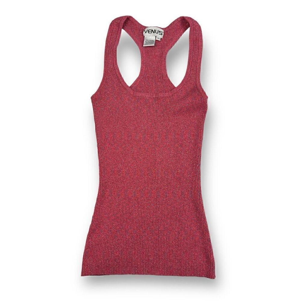 Venus Vintage Metallic Sweater Tank Top Size Small